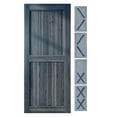 thumbnail image 1 of Homacer 5-in-1 Design 42'' W x 84'' H x 1-3/8'' D Solid Wood Barn Door, Finished and Unassembled, with Pre-drilled Holes for Easy Assemble and Pre-routed Groove, Interior Only (Navy), 1 of 7