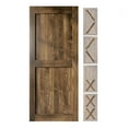 thumbnail image 1 of Homacer 5-in-1 Design 42'' W x 84'' H x 1-3/8'' D Solid Wood Barn Door, Finished and Unassembled, with Pre-drilled Holes for Easy Assemble and Pre-routed Groove, Interior Only (Walnut), 1 of 7