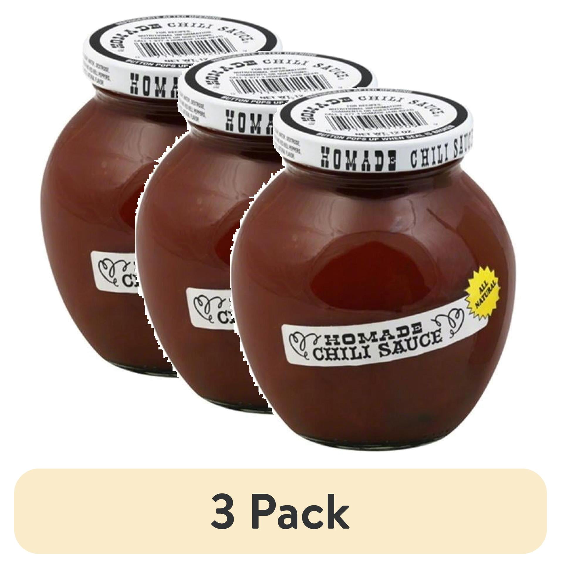(3 pack) Homade Chili Sauce, 12 oz Bottle