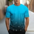 thumbnail image 1 of Homadles Mens Shirts Short Sleeve T Shirts- Casual Crewneck Print Soft Mens Summer Tops Dark Blue Size 2XL, 1 of 5