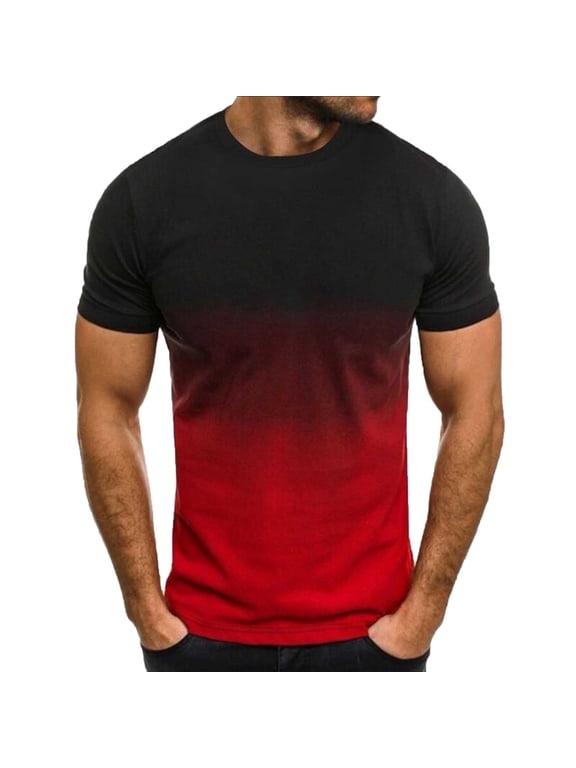Soft Style T-Shirt for Men- On Sale Round Neck Red Size XL