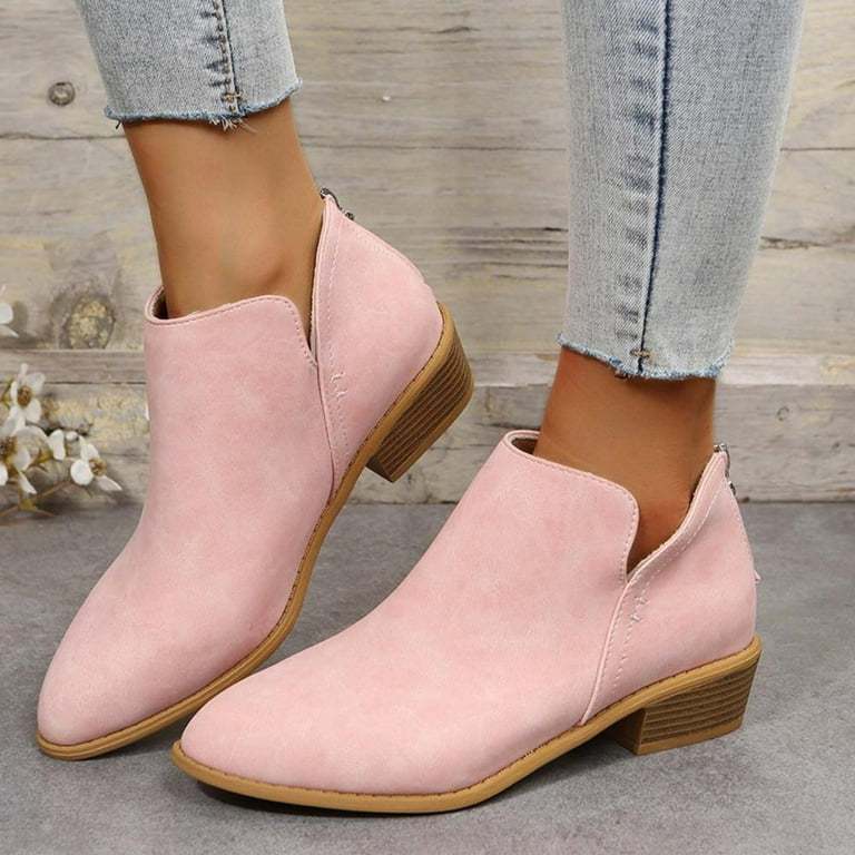 Women's pink ankle boots top