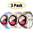thumbnail image 1 of Homaful 3 Pack Band Compatible for Samsung Galaxy Active 2 Watch 44mm 40mm Active Watch Bands Galaxy Watch bands 42mm 20mm Soft Silicone Sports Wristband Replacement Straps for Women Men, 1 of 7