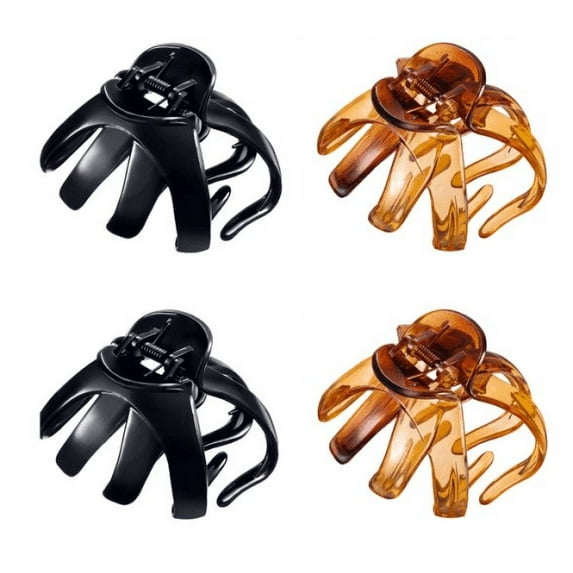 LNKOO 4Pcs Large Octopus Hair Clip No-Slip Grip Octopus Hair Claw Hair Plastic Jaw Clips Spider Hair Claw for Thick to Thin Hair Women and Girls French Hair Clips