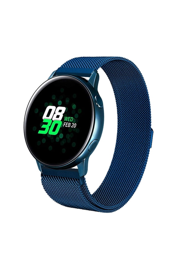 Compatible with Samsung Active 2 40mm 44mm/Active/Galaxy Watch 3 41mm/Galaxy Watch 42mm Watch Bands,20mm Stainless Steel Mesh Loop Replacement Wristband Strap for Women Men