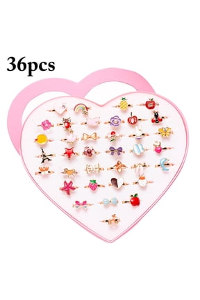 Fashion Rings, Zinc, Princess, 36 Pieces