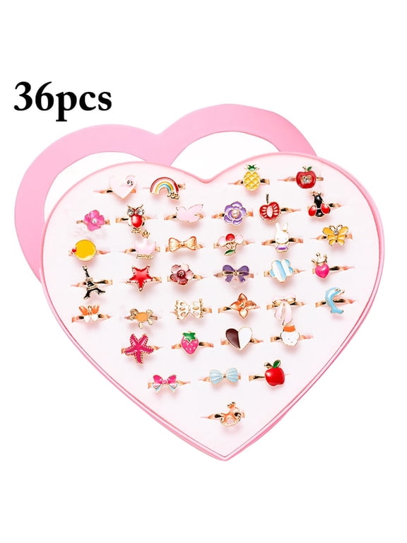 Fashion Rings, Zinc, Princess, 36 Pieces