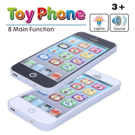 Homaful Y-Phone Toy, Baby Phone Cell Phone Toy with Lights & Music, 12 Months Early Learning Educational Toys, Sensory Toys for Toddlers 2 3 4 Year Old Kids Boys and Girls Gifts