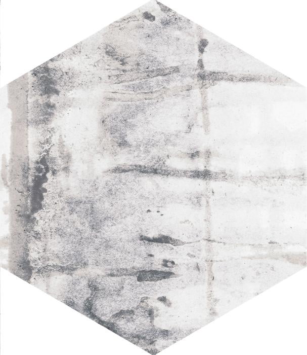 Homage 5" White Glazed Hexagonal Porcelain Tile