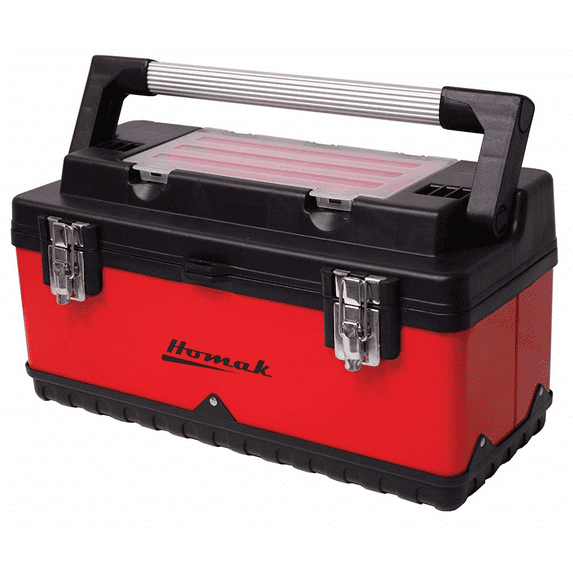 Homak Manufacturing 20" Metal and Plastic Hand-Carry Toolbox Red