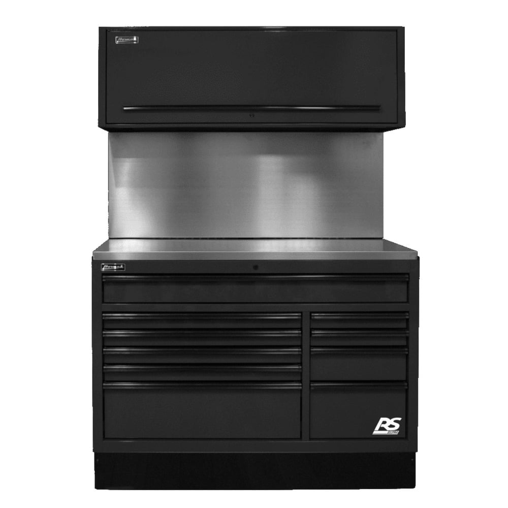 Homak BKCTS54003 54 in. CTS Conversion Kit with Solid Backsplash - Black