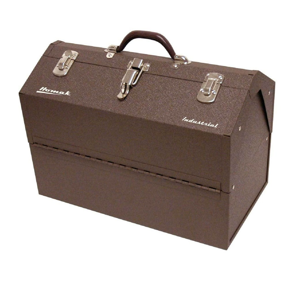 Homak 18-Inch Brown Powder-Coat Steel Cantilever Toolbox