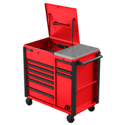 Homak Manufacturing 44 RSPRO 9-DRAWER POWER SERVICE CART-RED