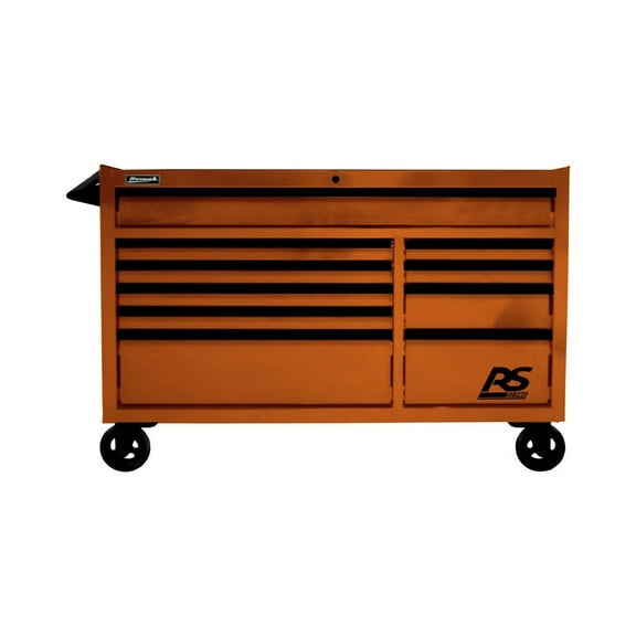 Homak OG04054010 RS PRO 54 in. 10 Drawer Rolling Cabinet - Orange