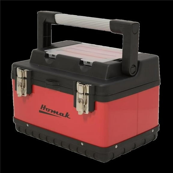 Homak RD00126110 26 in. Metal & Plastic Hand-Carry With Aluminum Handle, Red