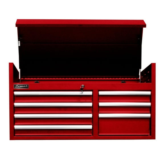 Homak RD02041072 SE 41 in. 7 Drawer Top Chest - Red