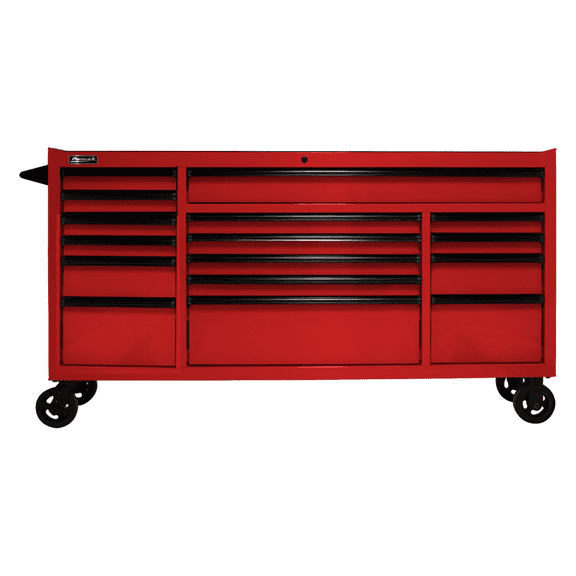 Homak Manufacturing 72 in. RS PRO 16-Drawer Roller Cabinet with 24 in. Depth, Red