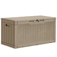 thumbnail image 1 of Homall 100 Gallon Outdoor Box Deck Plastic Resin Storage Box, Brown, 1 of 8
