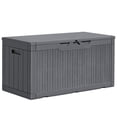 thumbnail image 1 of Homall 100 Gallon Outdoor Box Deck Plastic Resin Storage Box, Gray, 1 of 7