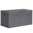 thumbnail image 1 of Homall 100 Gallon Outdoor Box Deck Plastic Resin Storage Box, Gray, 1 of 7