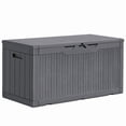 thumbnail image 1 of Homall 100 Gallon Outdoor Box Deck Plastic Resin Storage Box, Gray, 1 of 8