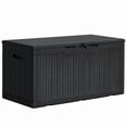 thumbnail image 1 of Homall 100 Gallon Outdoor Patio Box Deck Plastic Resin Storage Box Backyard, Black, 1 of 8