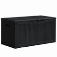 thumbnail image 1 of Homall 100 Gallon Outdoor Patio Box Deck Plastic Resin Storage Box Backyard, Black, 1 of 8