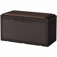 thumbnail image 1 of Homall 100-Gallon Outdoor Resin Deck Box for All-Weather Use Lockable Waterproof Storage Solution with Cushion Storage,Dark Brown, 1 of 7