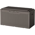 thumbnail image 1 of Homall 100-Gallon Outdoor Resin Deck Box for All-Weather Use Lockable Waterproof Storage Solution with Cushion Storage,Dark Brown, 1 of 7