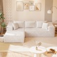 thumbnail image 1 of Homall 108" Sectional Sofa Boneless Cloud Couch with L-Shape Chaise Modular Sofa Couch with Deep Seat No Assembly for Living Room,Studio,Apartment,Chenille Beige, 1 of 9