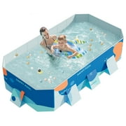 Homall 112” Foldable Swimming Pool Outdoor Inflatable-free Pools Summer Portable Above Ground Pool Kiddie Pool Adults Kids Family Pet Dog Play Pool for Backyard Garden