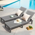 thumbnail image 1 of Homall 2 Pieces Patio Lounge Chair Outdoor Adjustable Chaise Lounge Chair,Gray, 1 of 7