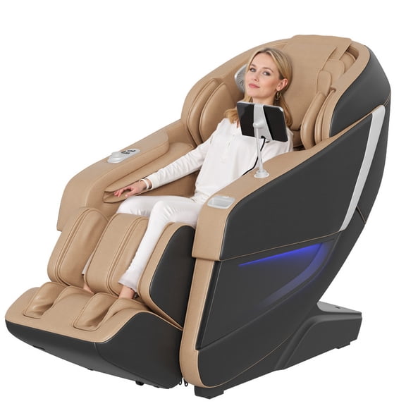Homall 2025 Zero Gravity Massage Chair Full Body Shiatsu Recliner with SL-Track, Heating, Bluetooth & Touchscreen Control,Brown