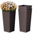 thumbnail image 1 of Homall 24" Tall Plastic Planter Set of 2 with Inside Pots, Drainages, for Outdoor and Indoor, 1 of 7