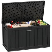 Homall 230 Gallon Outdoor Resin Deck Box ,Lockable, with Side Handles & Hydraulic Rod, Ideal for Patio, Garden, Poolside