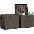 thumbnail image 1 of Homall 2PCS 31 Gallon Outdoor Deck Box In Resin with Seat, 1 of 7