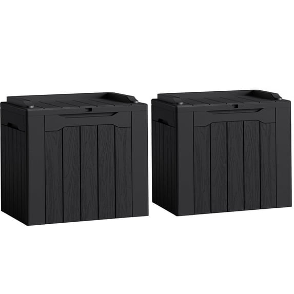 Homall 2PCS 31 Gallon Outdoor Deck Box In Resin with Seat