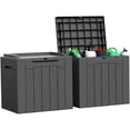 thumbnail image 1 of Homall 2PCS 31 Gallon Outdoor Deck Box In Resin with Seat, 1 of 7
