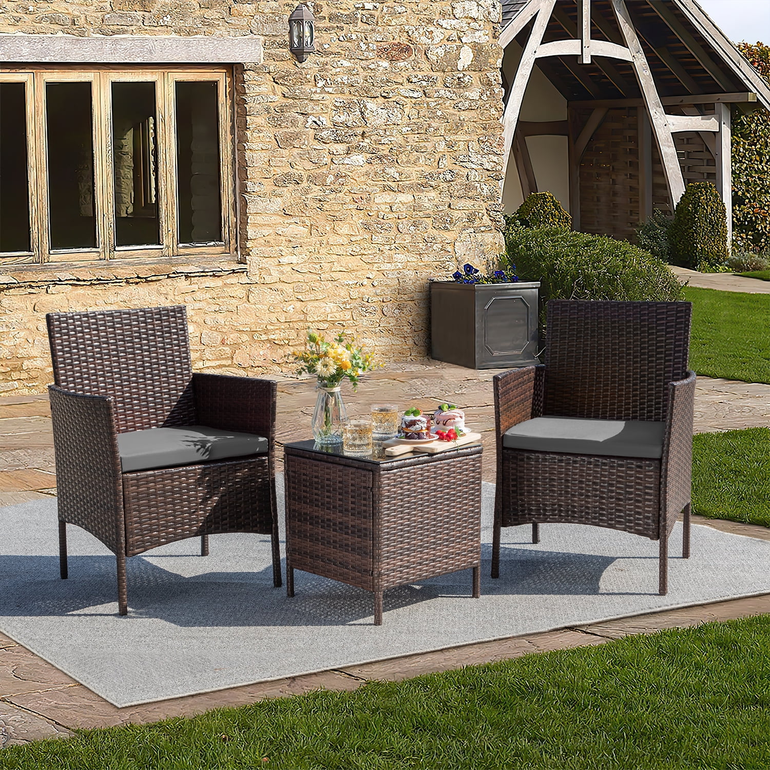 Homall Patio Furniture Set for Restaurant Outdoor Dining Walmart