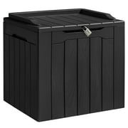 Homall 31 Gallon Outdoor Deck Box In Resin with Seat, Black
