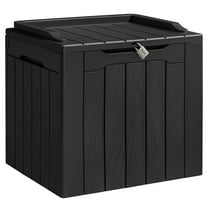 Homall 31 Gallon Outdoor Deck Box In Resin with Seat, Black