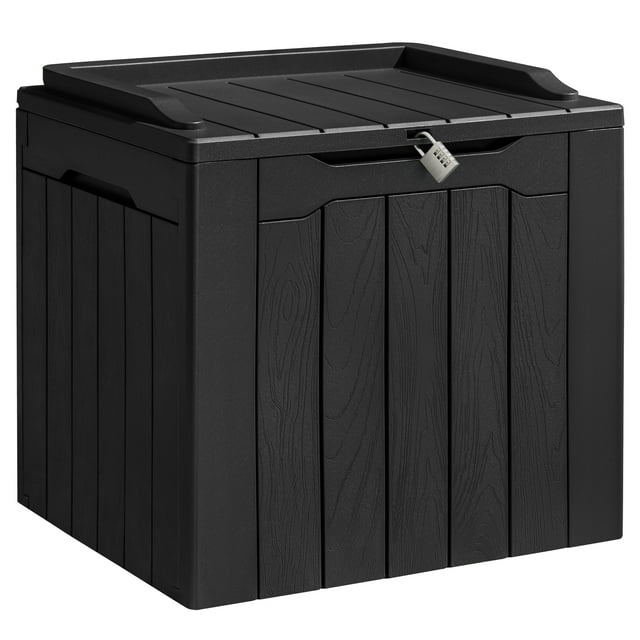 Homall 31 Gallon Outdoor Deck Box In Resin with Seat, Black