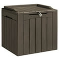 thumbnail image 1 of Homall 31 Gallon Outdoor Deck Box In Resin with Seat, Brown, 1 of 7