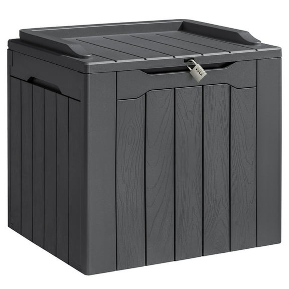 Homall 31 Gallon Outdoor Deck Box In Resin with Seat, Gray