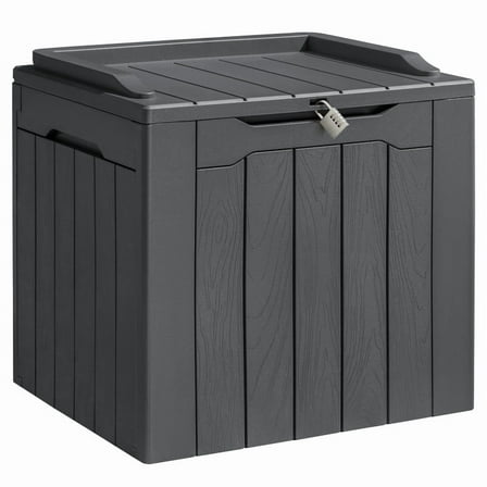 Homall 31 Gallon Outdoor Deck Box In Resin with Seat, Gray