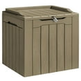 thumbnail image 1 of Homall 31 Gallon Outdoor Deck Box In Resin with Seat, Light Coffee, 1 of 7