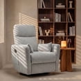 thumbnail image 1 of Homall 360° Swivel Nursery Recliner Power Swivel Rocker Recliner Chair with 2 Pillows Comfy High Back Adult Glider Rocker for Living Room,Loop Yarn Gray, 1 of 8