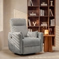 thumbnail image 1 of Homall 360° Swivel Nursery Recliner Power Swivel Rocker Recliner Chair with 2 Pillows Comfy High Back Adult Glider Rocker for Living Room,Corduroy Gray, 1 of 8