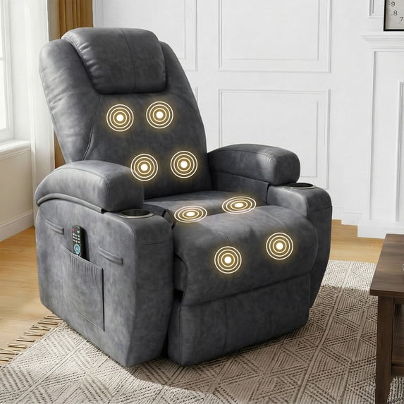 Mini Rocking Sofa Homall 360° Swivel Rocking Recliner Massage Oversized Singal Sofa For ...