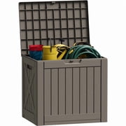 Homall 40 Gallon Resin Outdoor Storage Box with Lockable Lid Waterproof Resin Deck Box for Patio